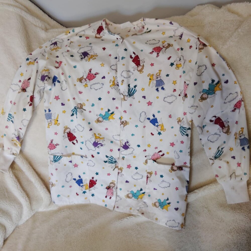 Tower Scrubs long sleeve white Size Medium